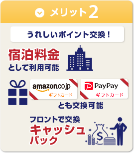 【メリット2】amazon.co.jpギフト券やPayPayギフトカードともポイント交換可能