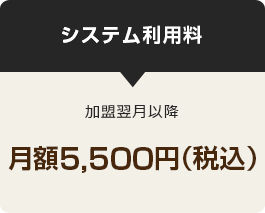 システム利用料※2年目以降、5,000円/月 1年間無料